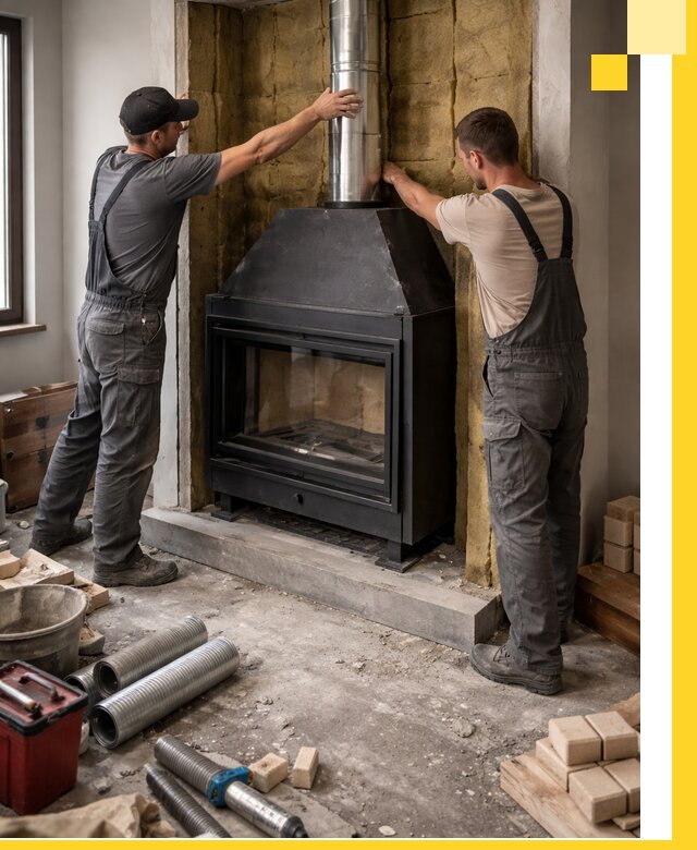 Изготовление и монтаж закрытых каминов в Великом Устюге под ключ