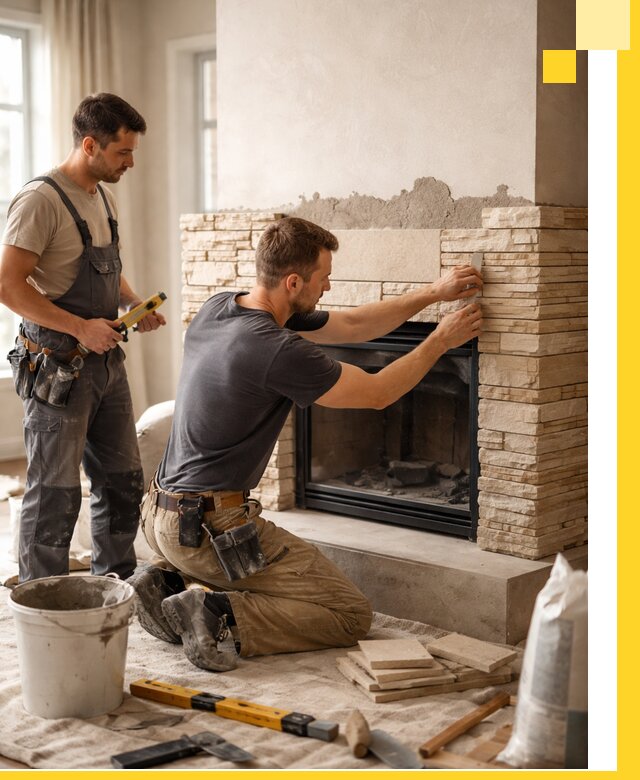 Установка и монтаж каминов для загородного дома в Великом Устюге