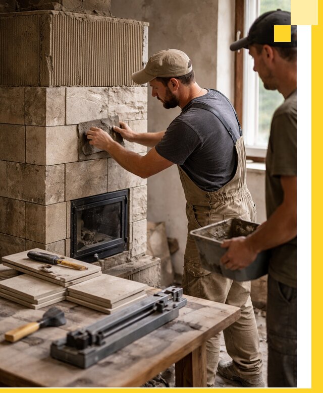 Профессиональная облицовка печей в Великом Устюге: керамика и камень