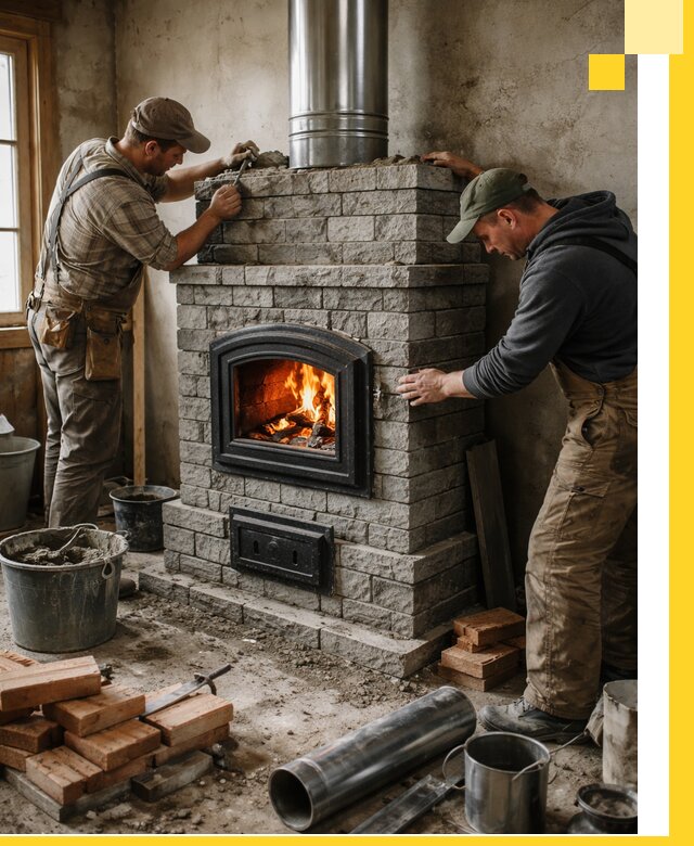 Производство, поставка и монтаж дровяных печей в Великом Устюге