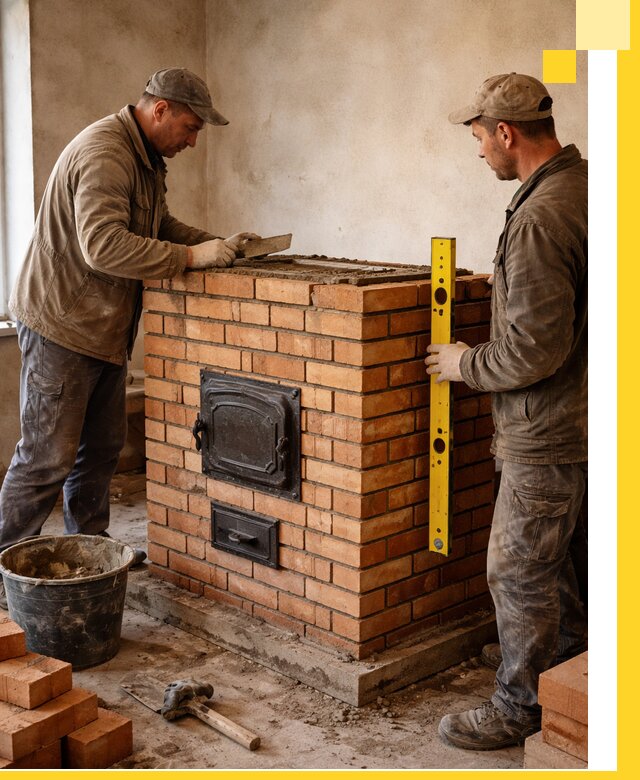 Отопительные печи под ключ в Великом Устюге, установка и сборка