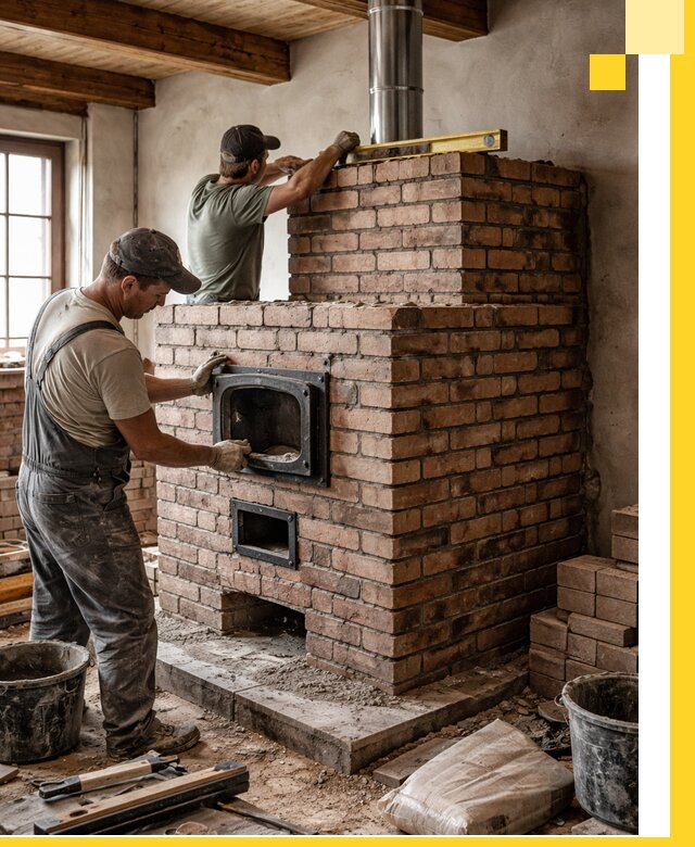 Печи для загородного дома под ключ в Великом Устюге — монтаж и сервис