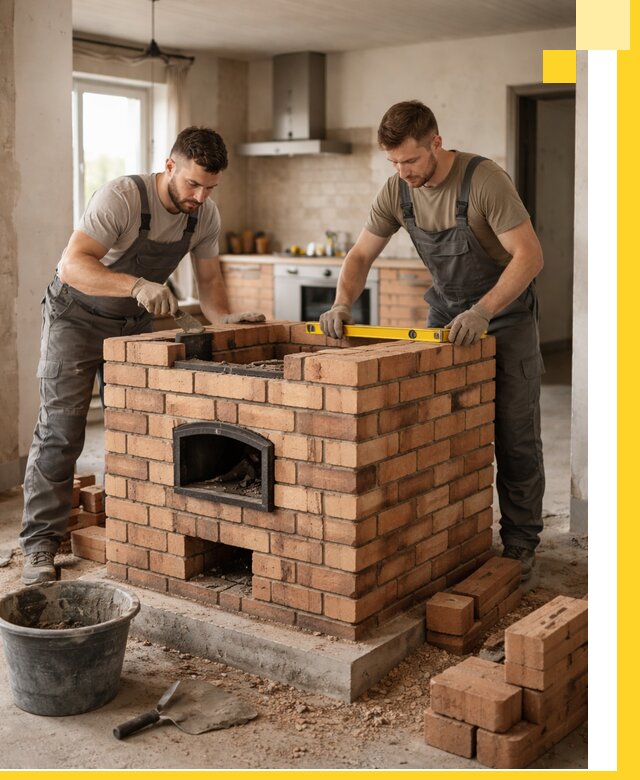 Установка и монтаж печей в частном доме в Великом Устюге под ключ