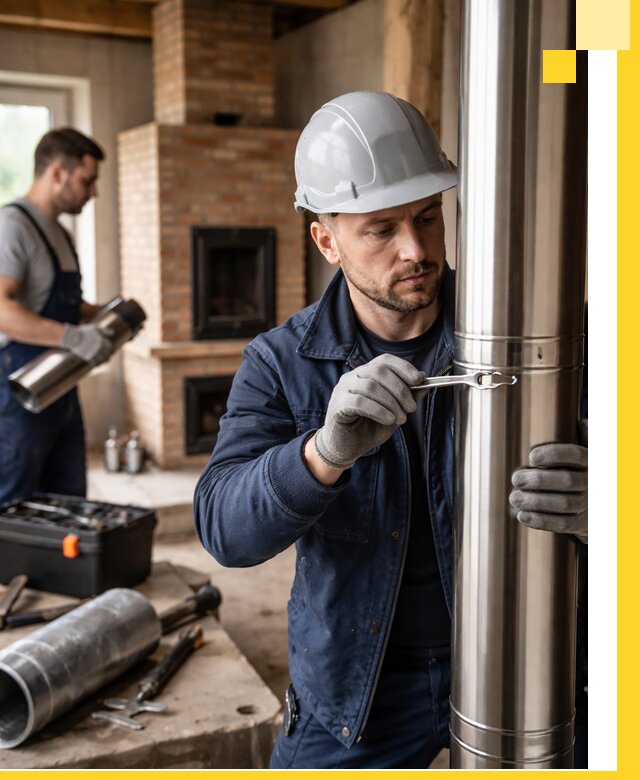 Профессиональный монтаж дымоходов для печей в Великом Устюге