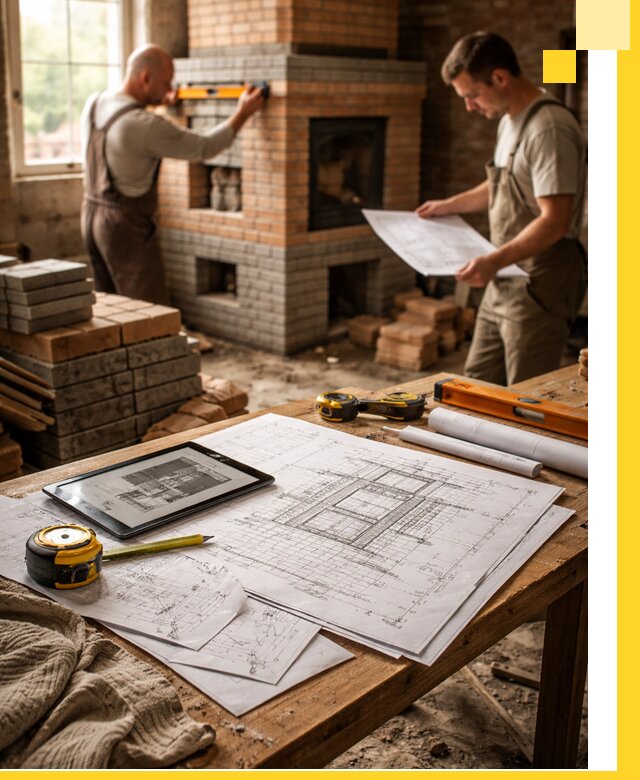 Проекты печей и каминов с индивидуальным дизайном в Великом Устюге