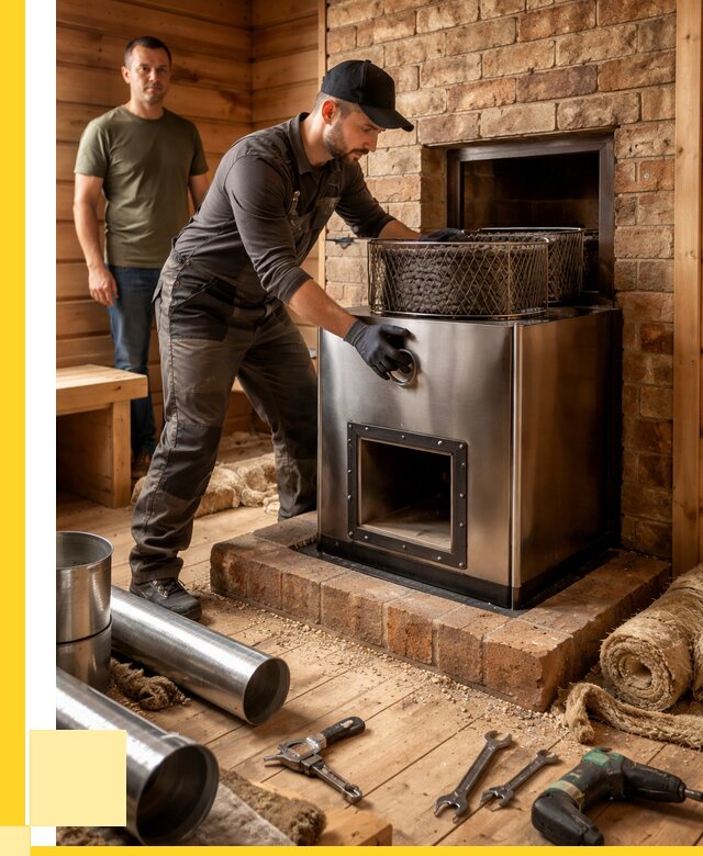 Монтаж банных печей под ключ в Великом Устюге от 18322 р., ЭриданВлс