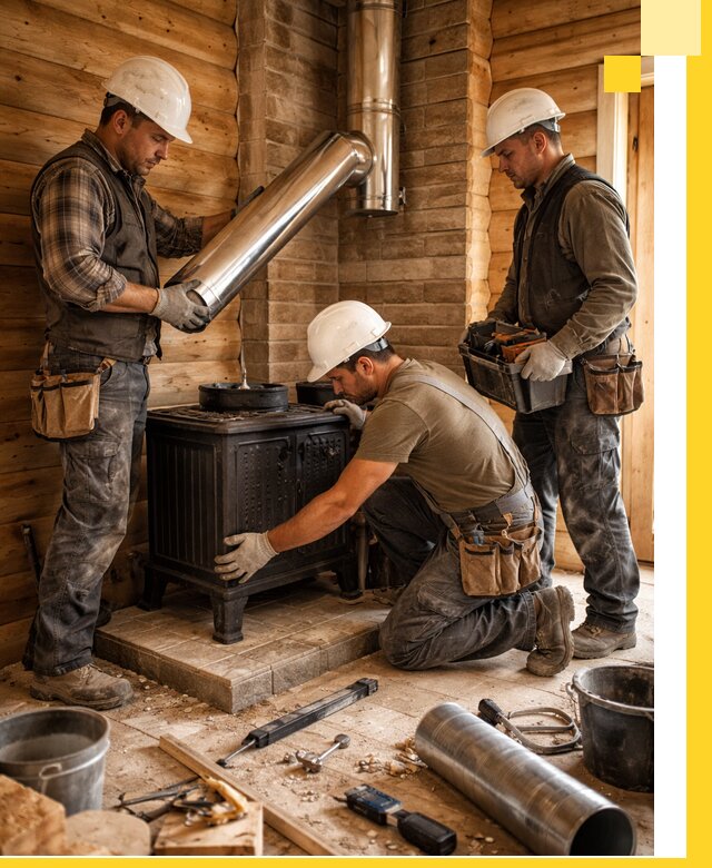 Профессиональный монтаж банных печей и дымоходов в Великом Устюге