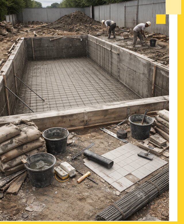 Строительство бассейнов под ключ в Великом Устюге, дизайн и монтаж