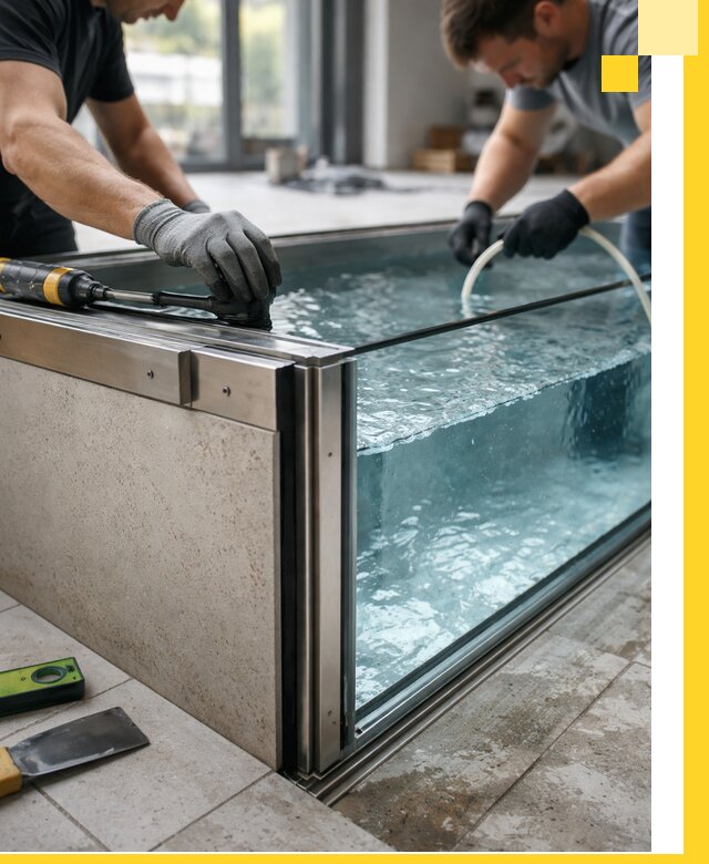 Проектирование и монтаж стеклянных бассейнов в Великом Устюге