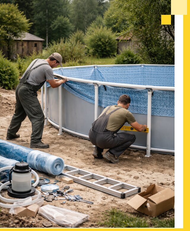 Установка и монтаж каркасных бассейнов в Великом Устюге под ключ