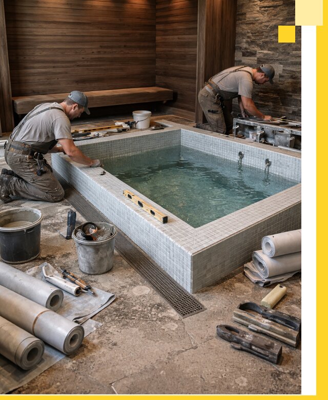 Установка и строительство бассейнов для сауны в Великом Устюге