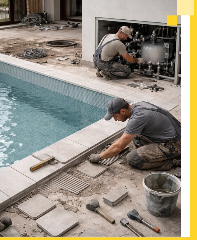 Строительство и монтаж бассейнов в коттедже в Великом Устюге