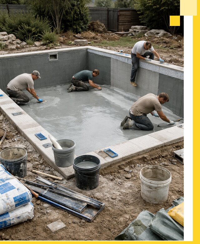 Изготовление и монтаж чаши бассейна под ключ в Великом Устюге