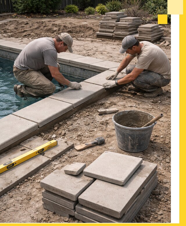 Установка и изготовление копингового камня для бассейнов в Великом Устюге