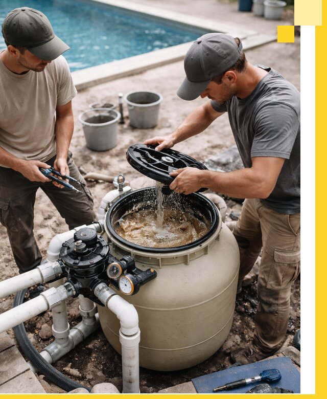 Установка и обслуживание песочных фильтров для бассейнов в Великом Устюге