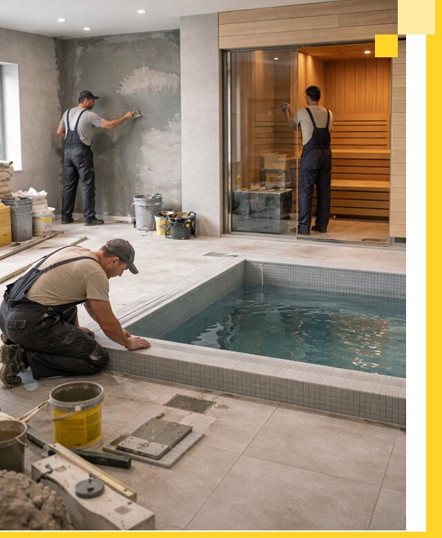 Проектирование и строительство сауны с бассейном в Великом Устюге