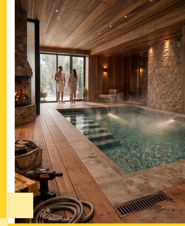 Проекты бань с бассейном под ключ в Великом Устюге от 76343 р., ЭриданВлс