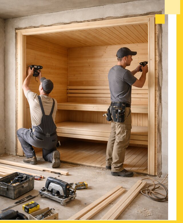 Монтаж саун под ключ в Великом Устюге — проектирование и установка