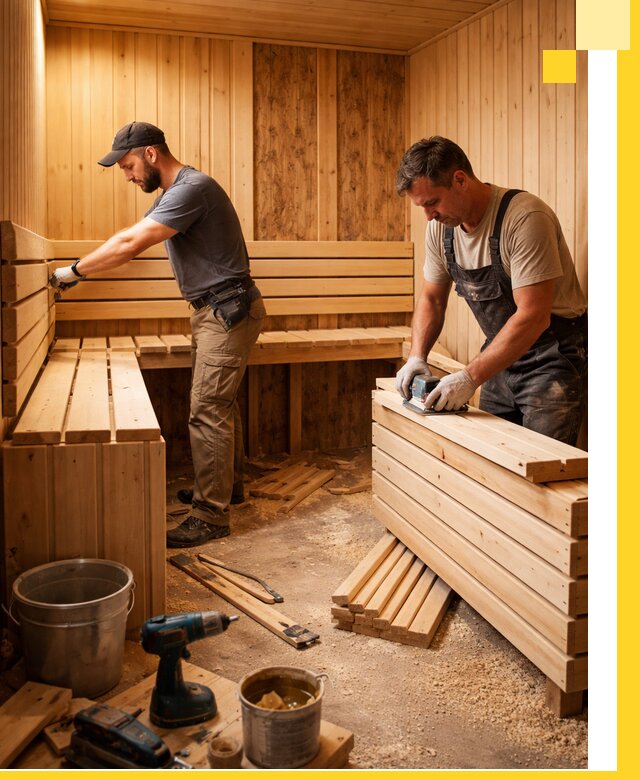 Профессиональный комплексный ремонт саун под ключ в Великом Устюге