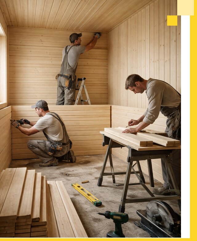 Обшивка саун в Великом Устюге из натуральной древесины под ключ