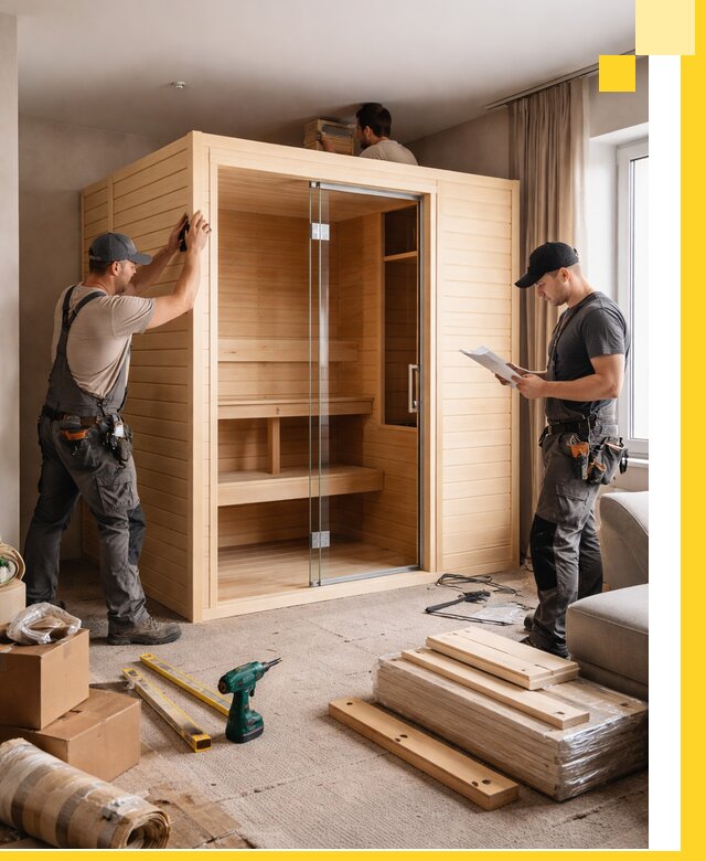 Установка и благоустройство саун в квартире в Великом Устюге