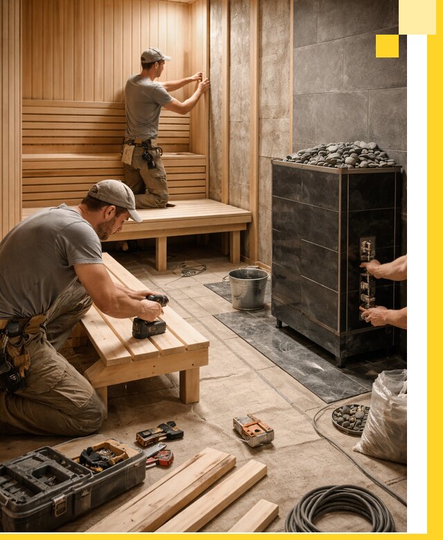 Дизайн и строительство интерьерных саун под ключ в Великом Устюге