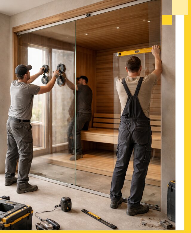 Производство и монтаж стеклянных саун под ключ в Великом Устюге