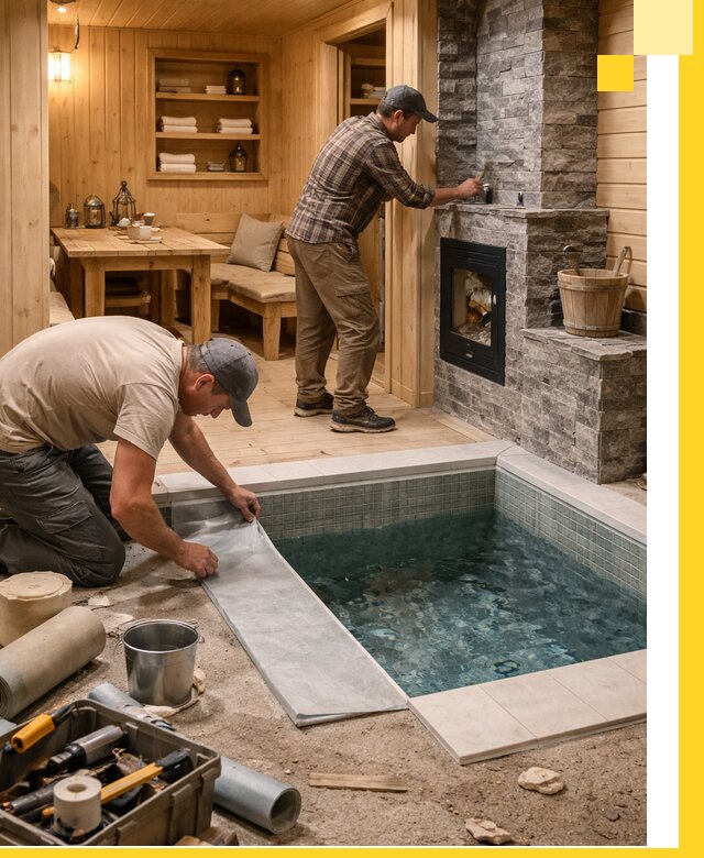 Строительство бань с комнатой отдыха под ключ в Великом Устюге