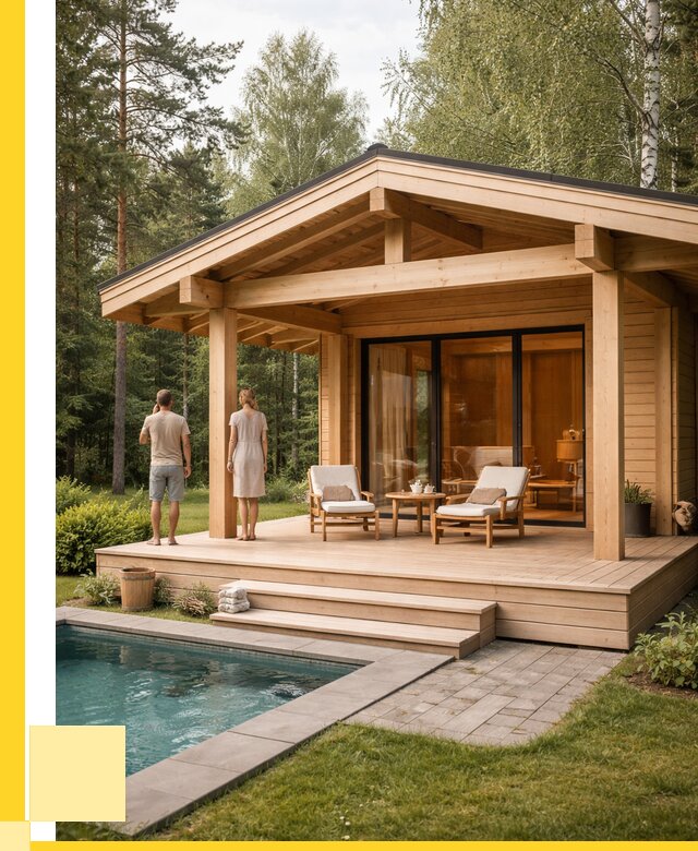 Бани с террасой под ключ в Великом Устюге от 610740 р. | ЭриданВлс