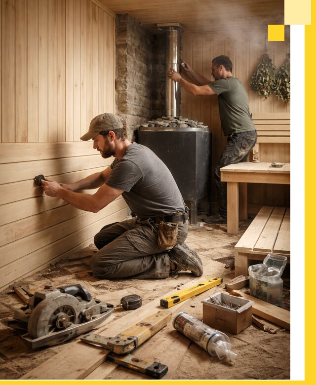 Полное строительство и оснащение парных под ключ в Великом Устюге