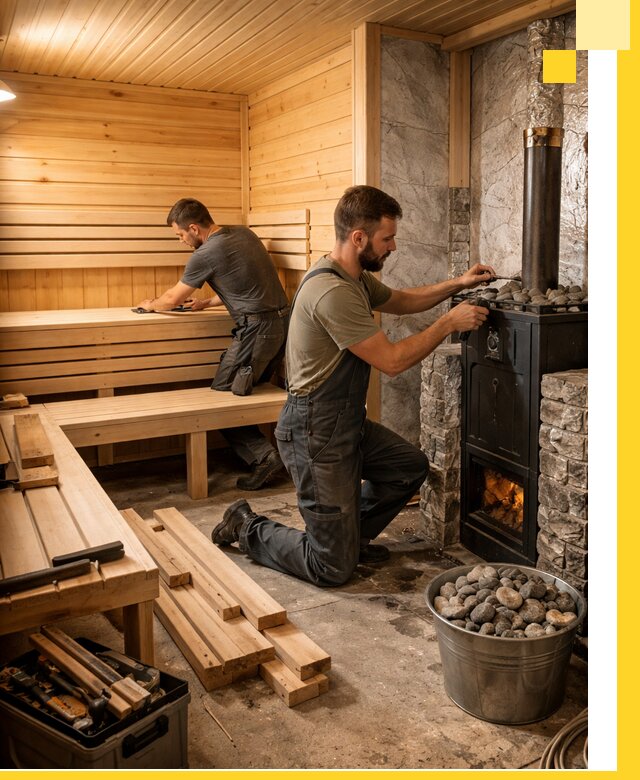 Дизайн и строительство интерьеров бань под ключ в Великом Устюге