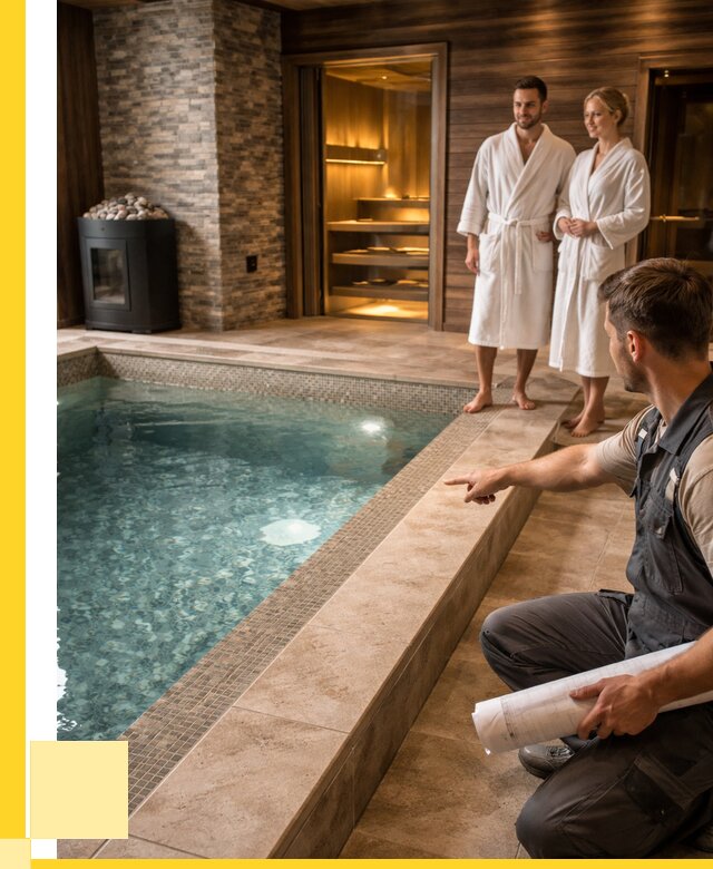 Проект бани с бассейном под ключ в Великом Устюге от 66164 р. | ЭриданВлс