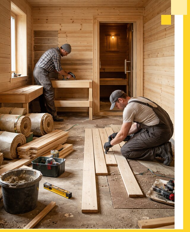 Индивидуальный проект бани с комнатой отдыха под ключ в Великом Устюге