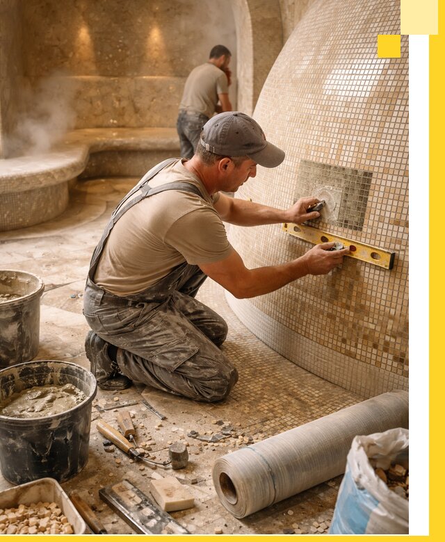 Хамам под ключ в Великом Устюге: проектирование, строительство, отделка