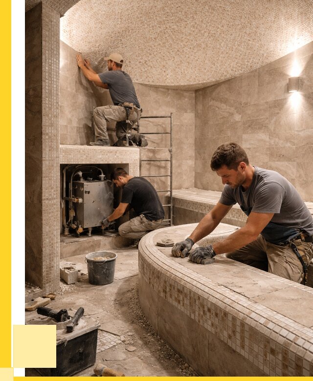 Монтаж хамамов под ключ в Великом Устюге от 254475 р. ЭриданВлс