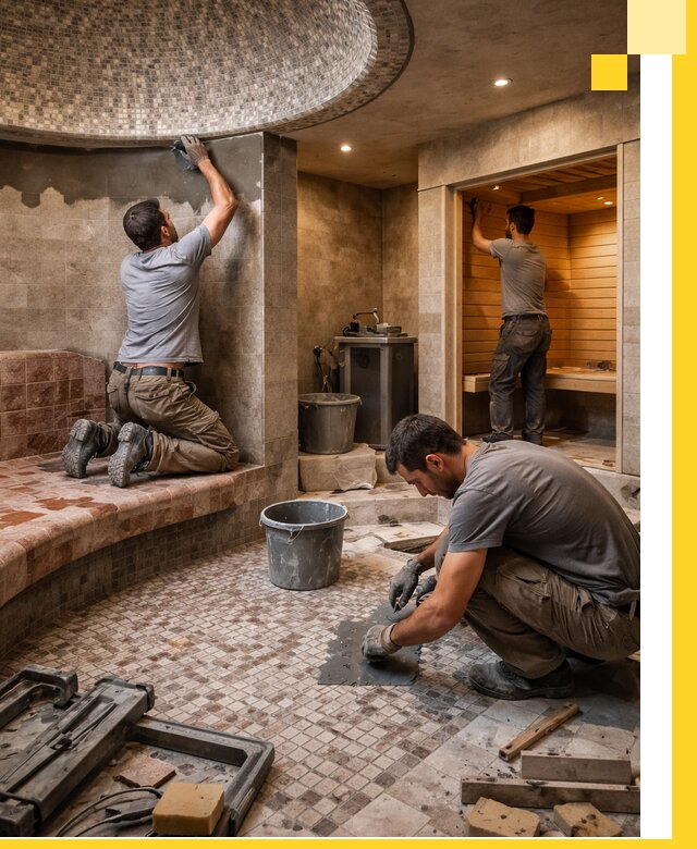 Проект и строительство хамама бани и сауны под ключ в Великом Устюге