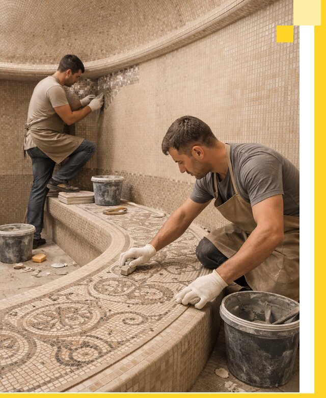 Плитка для хамама в Великом Устюге, укладка, подбор и поставка