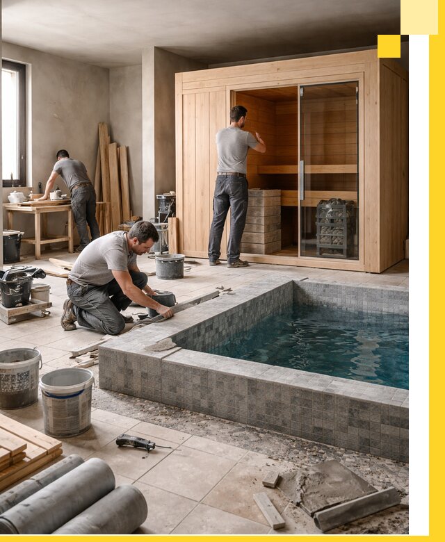 SPA зоны под ключ с бассейном сауной и печью в Великом Устюге