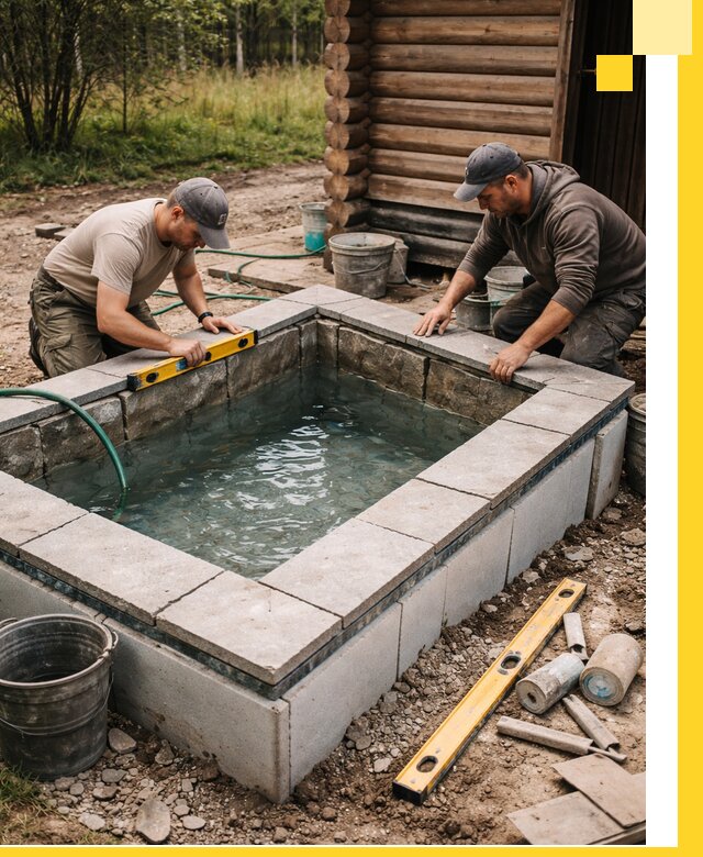 Изготовление и установка холодных купелей под ключ в Великом Устюге